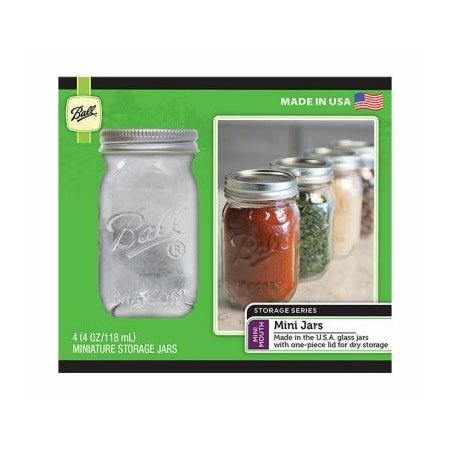 Ball 4PK 4OZ Mini Jars